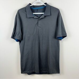 Lululemon Live in Practice Polo Shirt Men's Gray Medium
